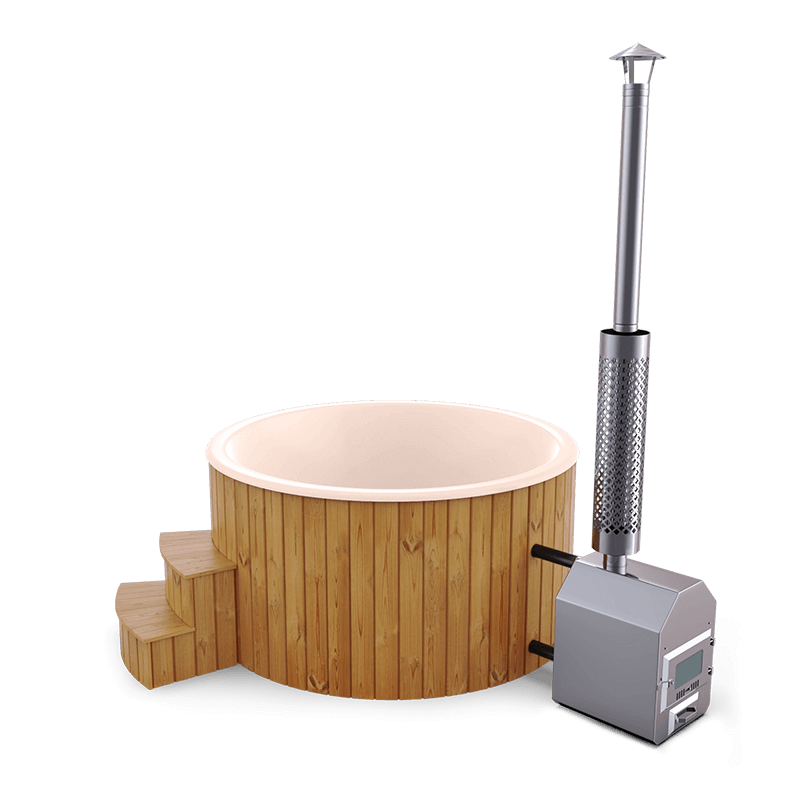 5-6 személyes akril kör dézsa külső kazánnal