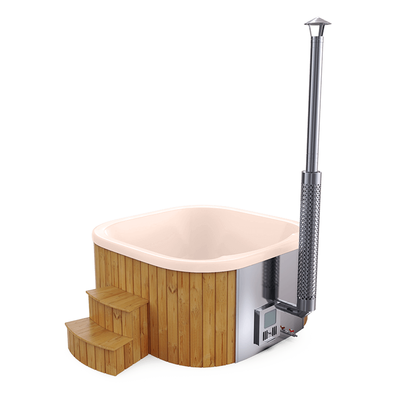 6-8 személyes akril négyzet dézsa belső kazánnal