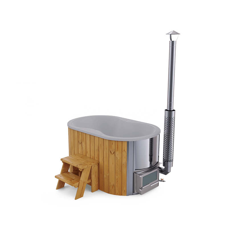 1-2 személyes üvegszálas dézsa integrált kazánnal