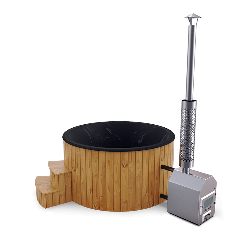 5-6 személyes akril kör dézsa külső kazánnal