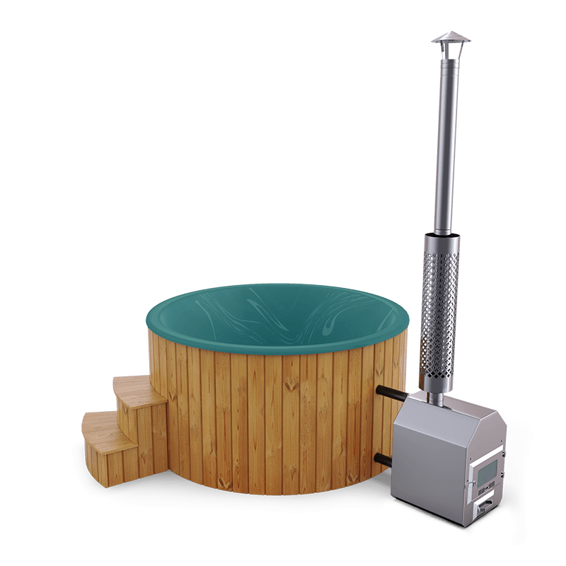 5-6 személyes akril kör dézsa külső kazánnal