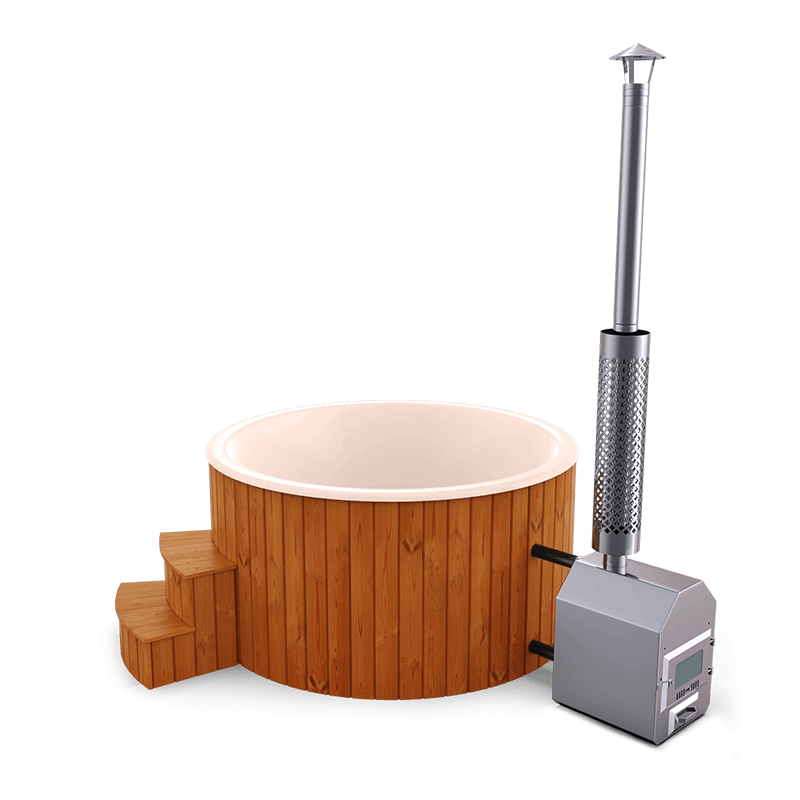 5-6 személyes akril kör dézsa külső kazánnal