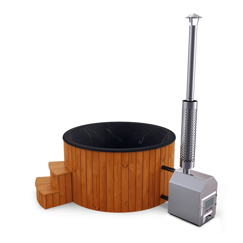 5-6 személyes akril kör dézsa külső kazánnal