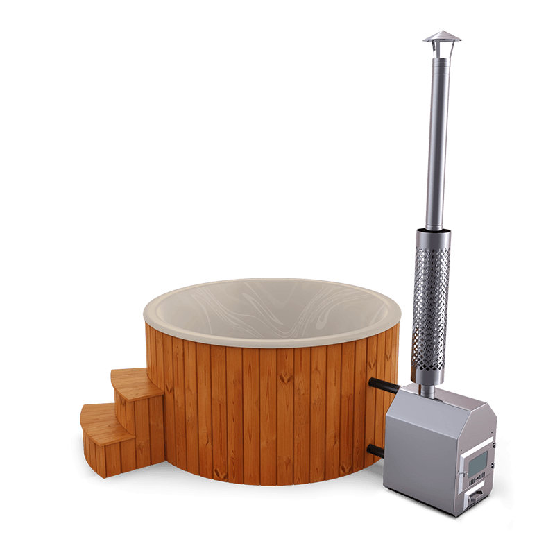 5-6 személyes akril kör dézsa külső kazánnal