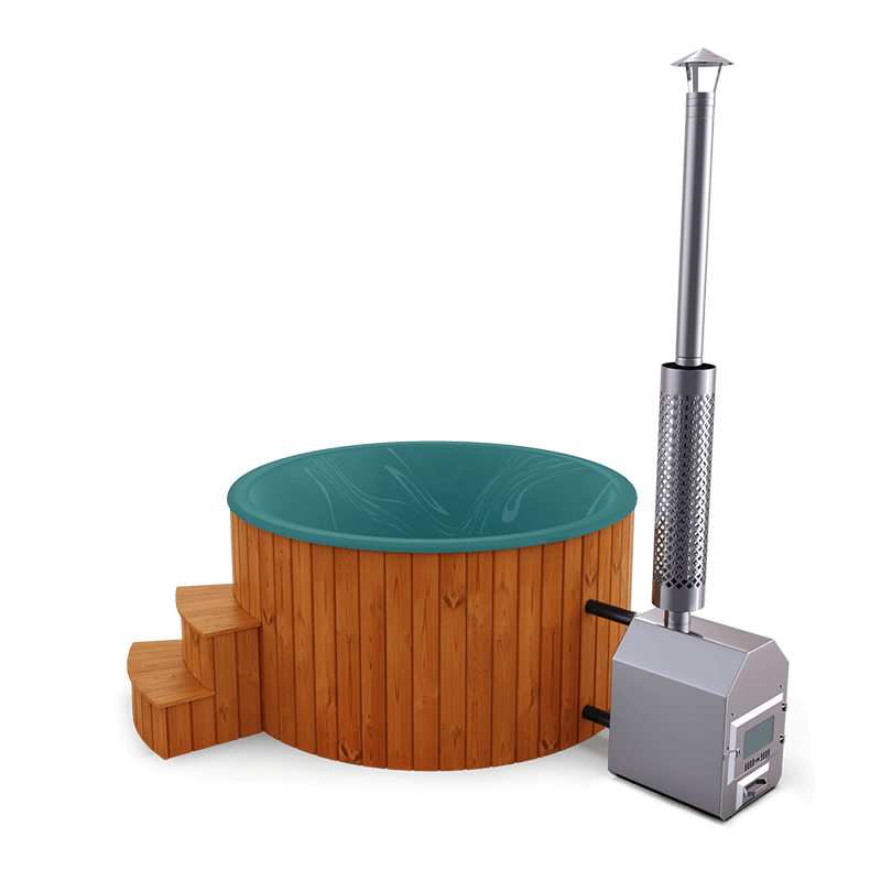 5-6 személyes akril kör dézsa külső kazánnal