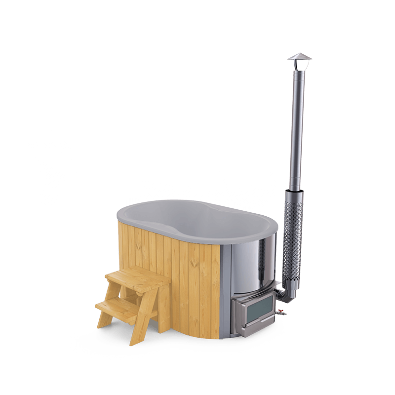 1-2 személyes üvegszálas dézsa integrált kazánnal