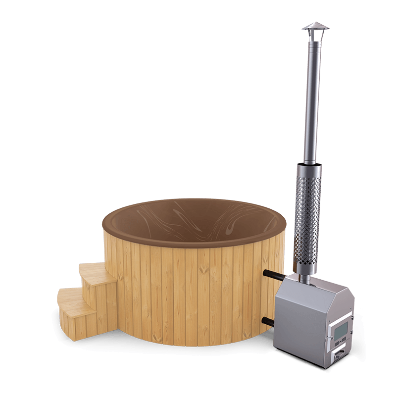 5-6 személyes akril kör dézsa külső kazánnal