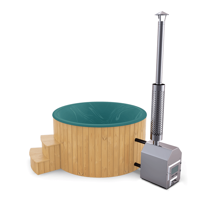 5-6 személyes akril kör dézsa külső kazánnal