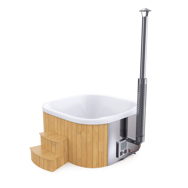 6-8 személyes akril négyzet dézsa belső kazánnal