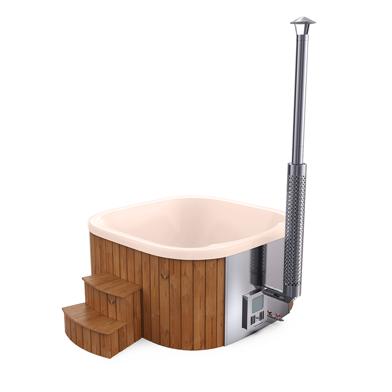 6-8 személyes akril négyzet dézsa belső kazánnal