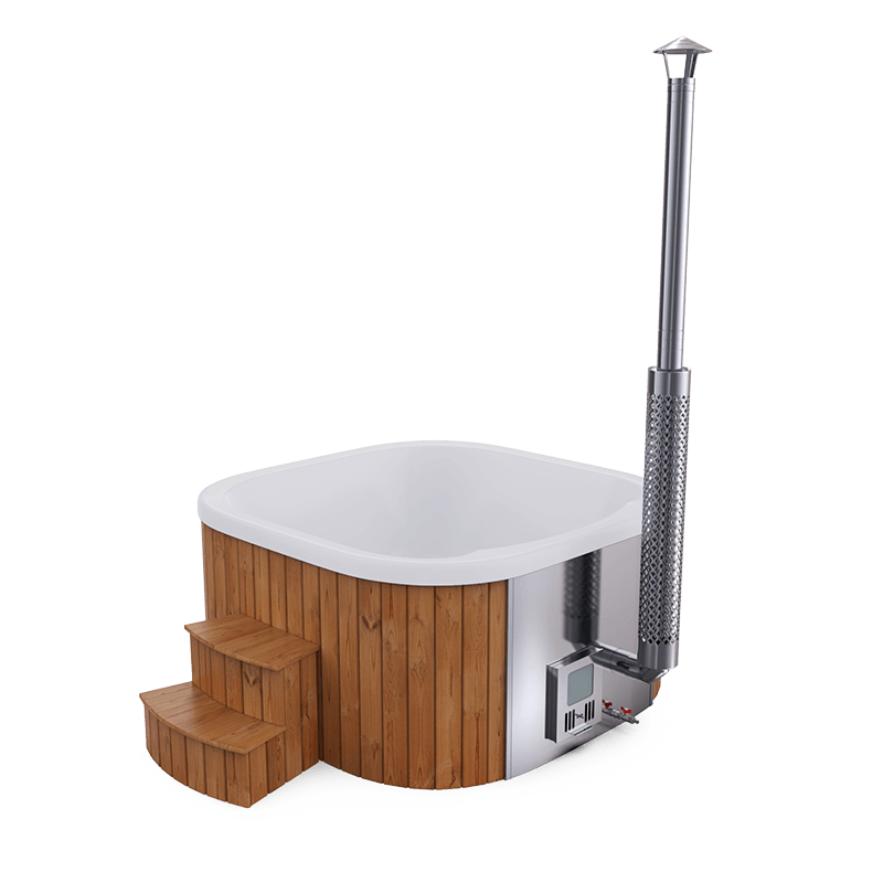 6-8 személyes akril négyzet dézsa belső kazánnal