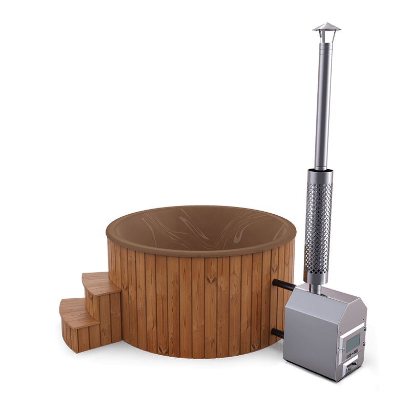 5-6 személyes akril kör dézsa külső kazánnal