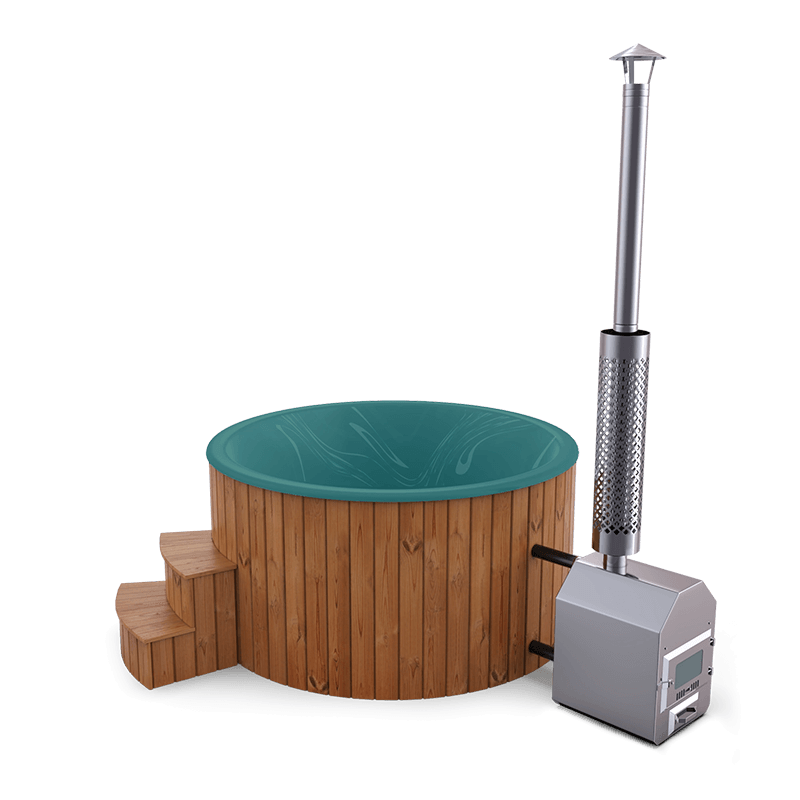 5-6 személyes akril kör dézsa külső kazánnal
