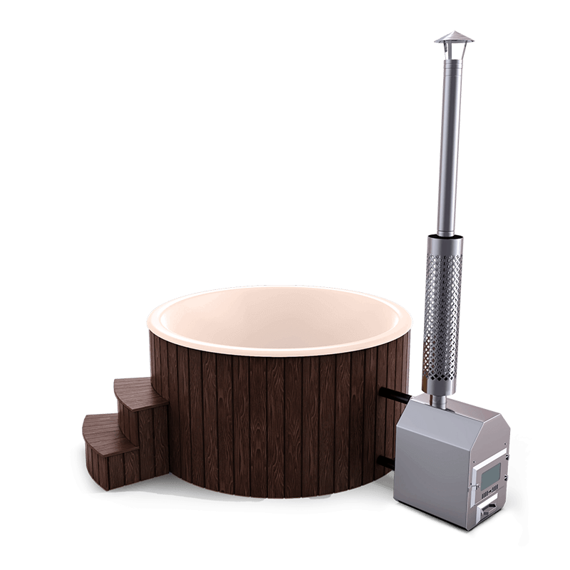 5-6 személyes akril kör dézsa külső kazánnal