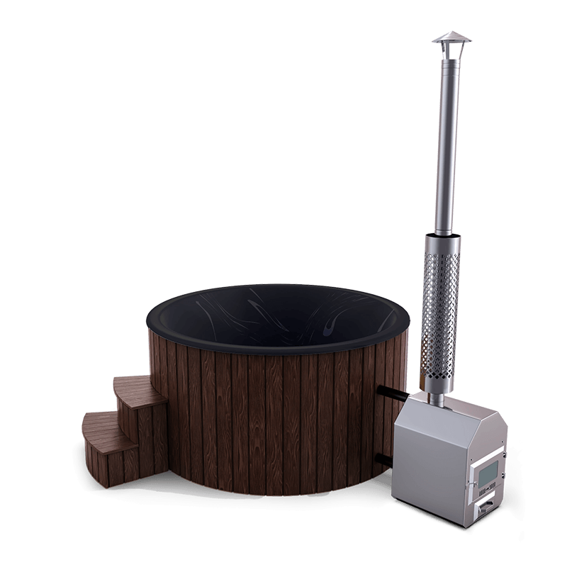 5-6 személyes akril kör dézsa külső kazánnal