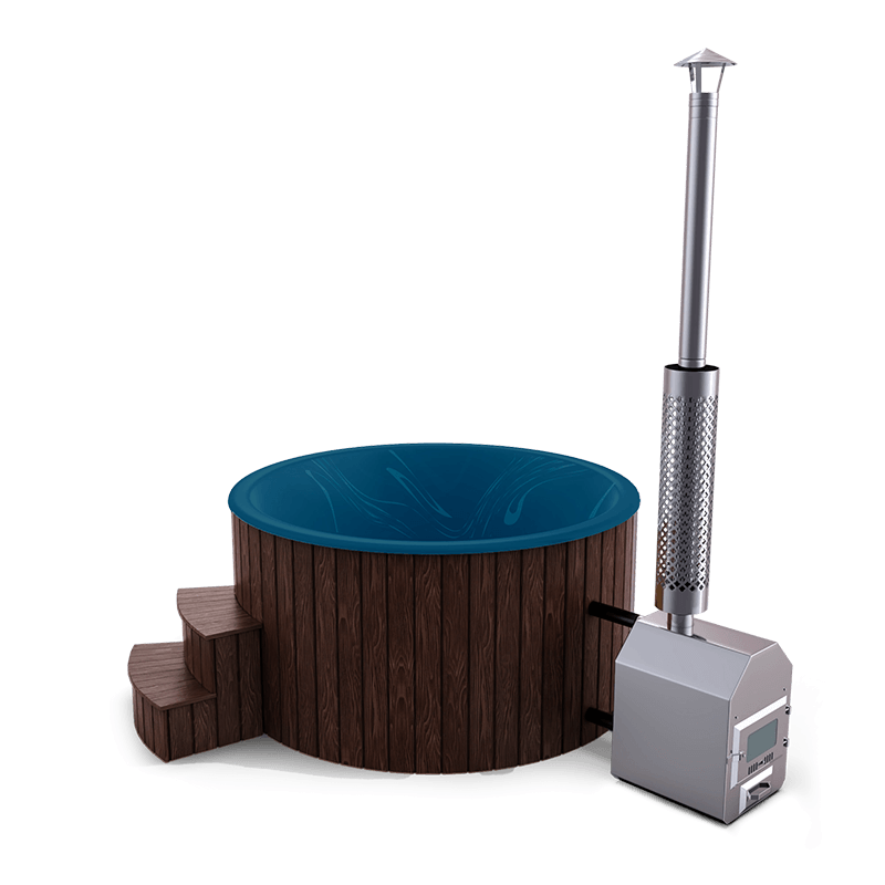 5-6 személyes akril kör dézsa külső kazánnal