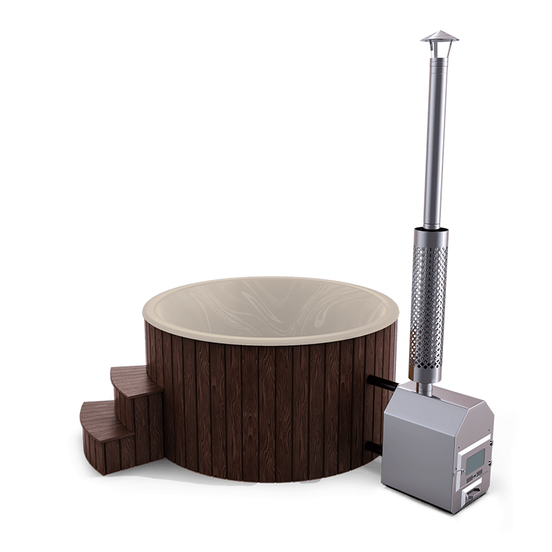 5-6 személyes akril kör dézsa külső kazánnal