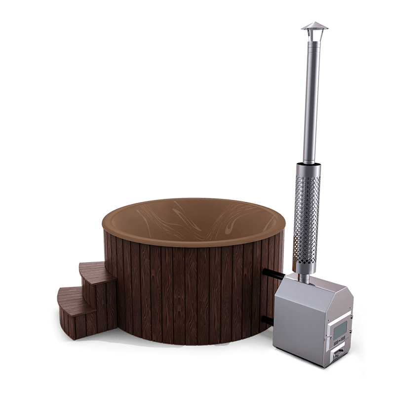 5-6 személyes akril kör dézsa külső kazánnal