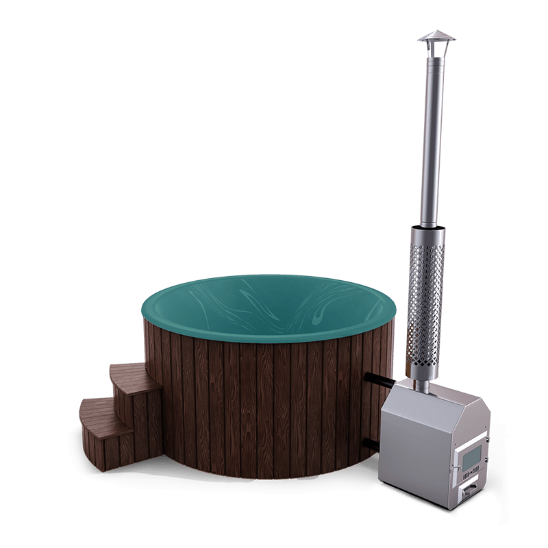 5-6 személyes akril kör dézsa külső kazánnal