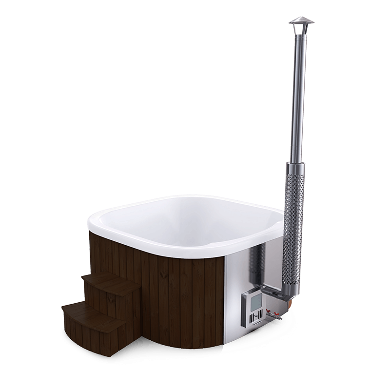 6-8 személyes akril négyzet dézsa belső kazánnal