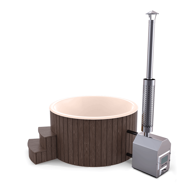 5-6 személyes akril kör dézsa külső kazánnal