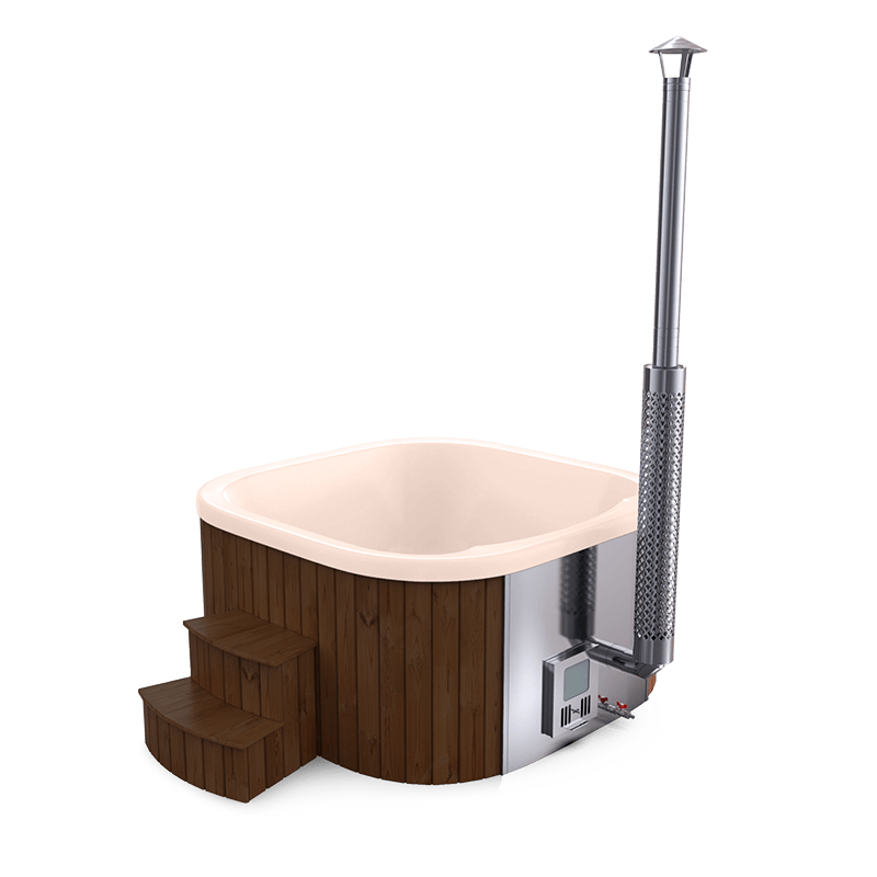 6-8 személyes akril négyzet dézsa belső kazánnal