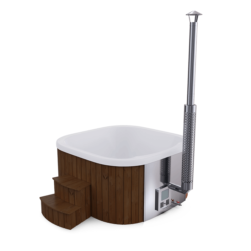 6-8 személyes akril négyzet dézsa belső kazánnal