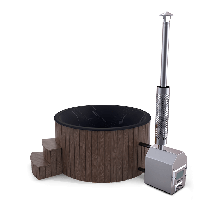 5-6 személyes akril kör dézsa külső kazánnal