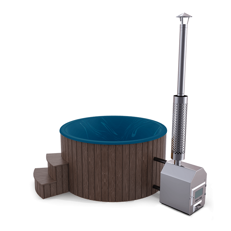5-6 személyes akril kör dézsa külső kazánnal