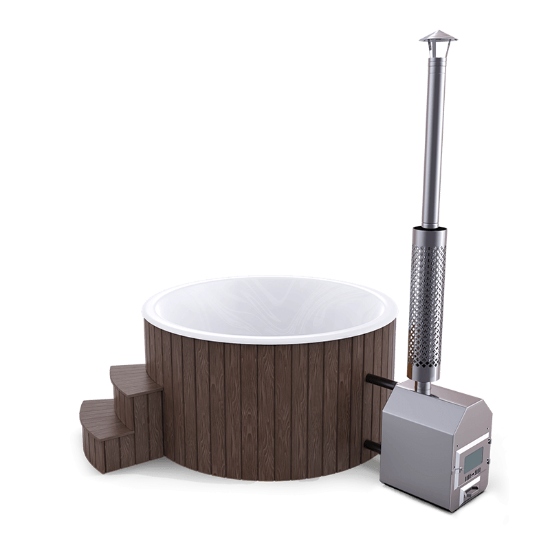 5-6 személyes akril kör dézsa külső kazánnal