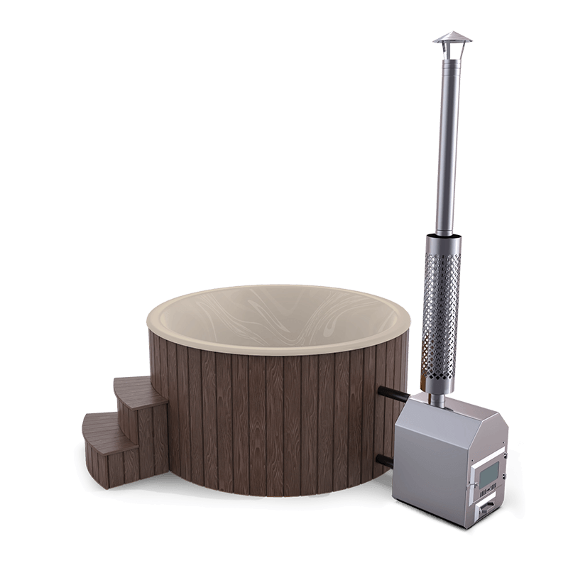 5-6 személyes akril kör dézsa külső kazánnal