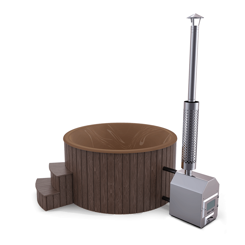 5-6 személyes akril kör dézsa külső kazánnal